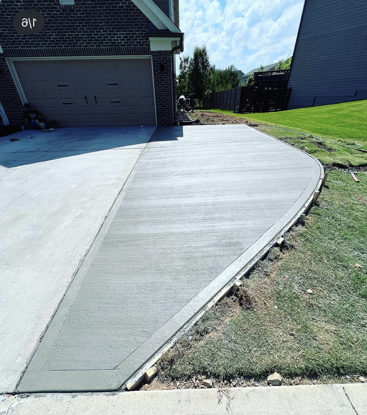 Broom-Finish Driveway